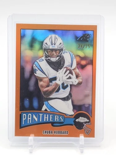2025 Topps Chrome Chuba Hubbard Orange Refractor (RAW)