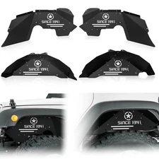 4 × Front & Rear Inner Fender Liners For 07-18 Jeep Wrangler JK & JKU Unlimited