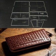 7Pcs Acrylic Template for Vintage Zipper Leather Wallet Bag