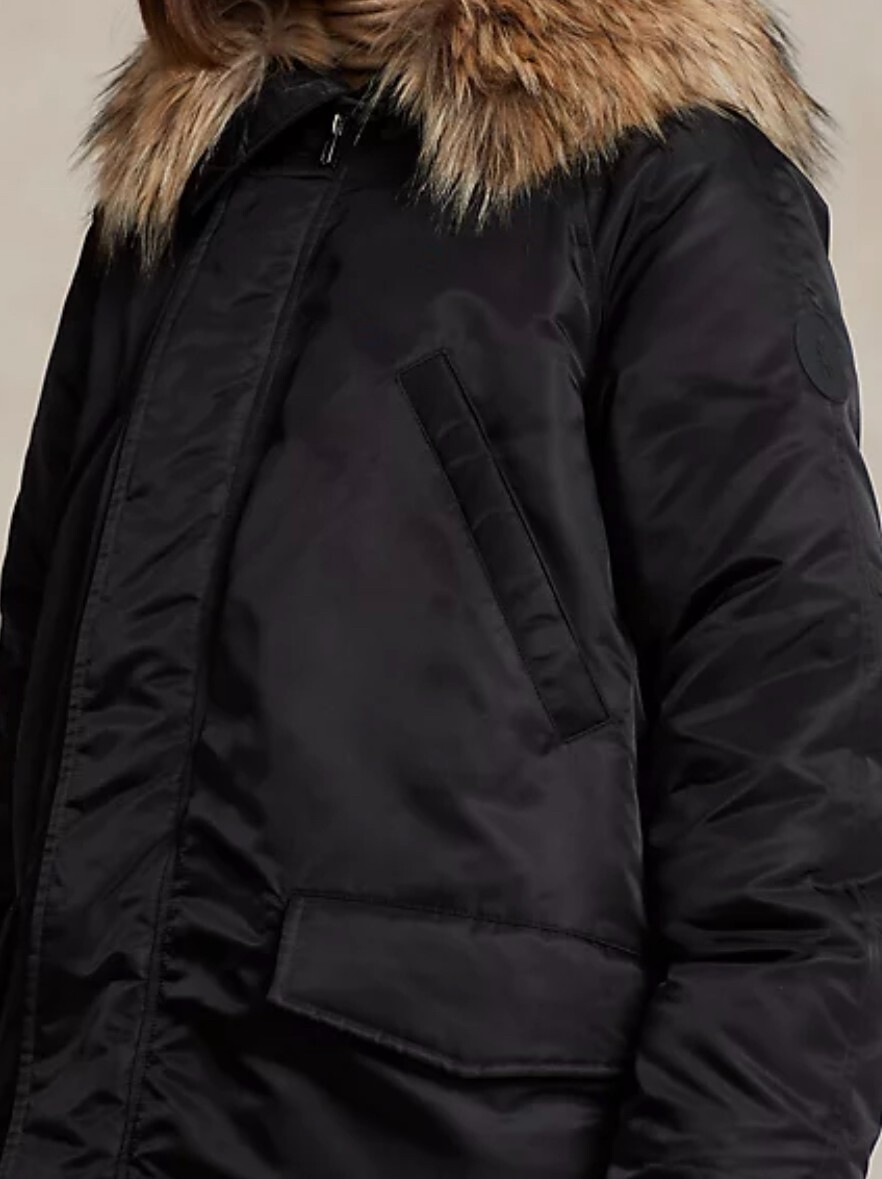最新作【POLO RALPH LAUREN】Water-Repellent Twill Down Parka Polo Ralph Lauren Women Black Water-Repellent Twill 650 Down