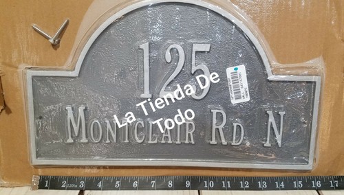 CUSTOM ADDRESS SIGN PLAQUE METAL "125 MONTCLAIR RD N" NJ 08005 READ - 第 1/3 張圖片