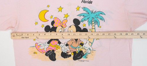 Vintage 980s MICKEY & MINNIE MOUSE BEACH WALT DISNEY T-Shirt L Sherry Distressed - Bild 8 von 19