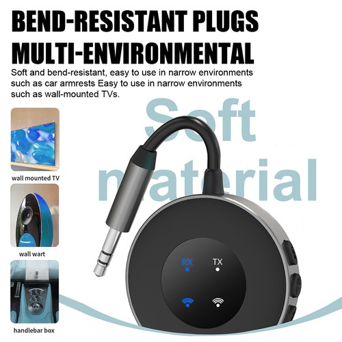 Universal Bluetooth Transmitter Receiver 2-in-1 AUX HiFi Audio Built-in Battery - Picture 12 of 18