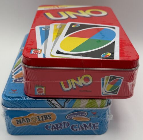 Mad Libs Card Game in Tin And Uno Card Game in Tin Factory Sealed NEW! - Picture 3 of 11
