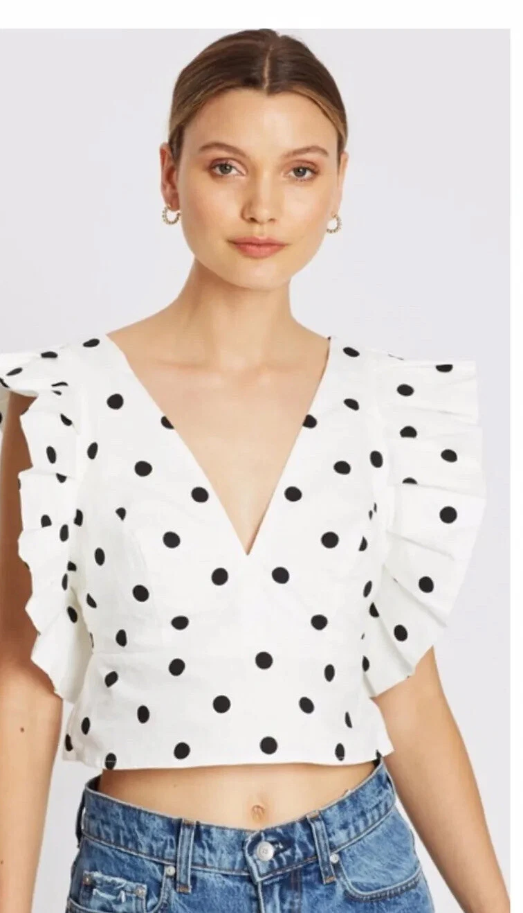 MOSSMAN POLKA DOT TOP SIZE AU12 / BNWT