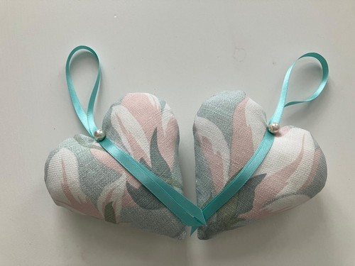 2 x Corazones Colgantes Laura Ashley - Huevo de Pato Magnolia Grove Hecho a Mano - Imagen 2 de 3
