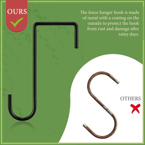 16PCS S Shaped Hanger Garden Hooks Fence Hooks For Garden Hanging Plant Lantern - Picture 7 of 21