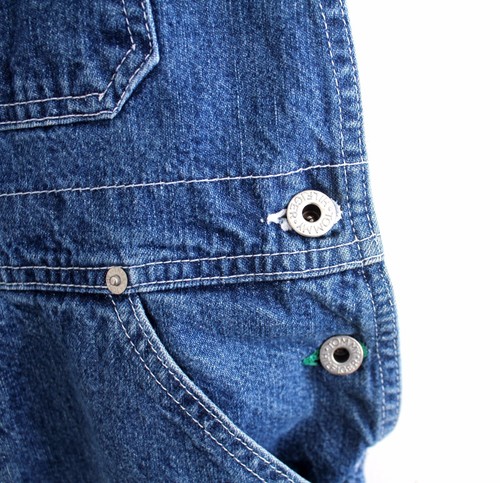 Vintage 90's Tommy Hilfiger Womens Shortalls Carpenter Overalls Size M Bib Spell - Picture 4 of 7