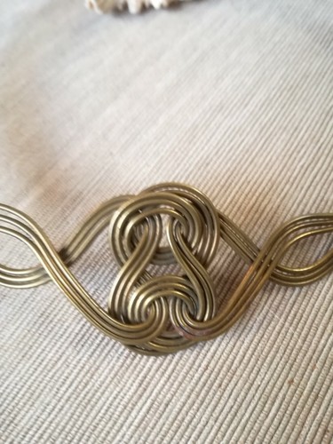 Collana TORQUE stile celtico- OTTONE- Idea Regalo donna uomo unisex - Foto 2 di 2