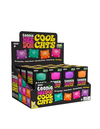 NeeDoh Squeeze Teenie Cool Cats Juguetes de Estrés Paquete de 3 por Schylling Edades 3+ - Imagen 7 de 7