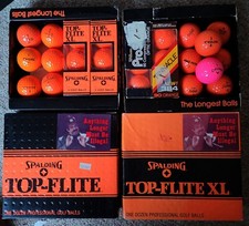 NEW 24 Pack 2 Dozen Vintage 1982 Spalding Top Flite XL MISC Orange Golf Balls