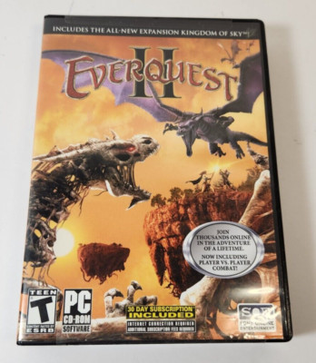 EverQuest II with Kingdom of Sky Expansion PC CD-ROM Software 2006 Map Included
