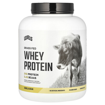 Grass Fed Whey Protein Powder, Vanilla Bean, 5 lb (2.27 kg)