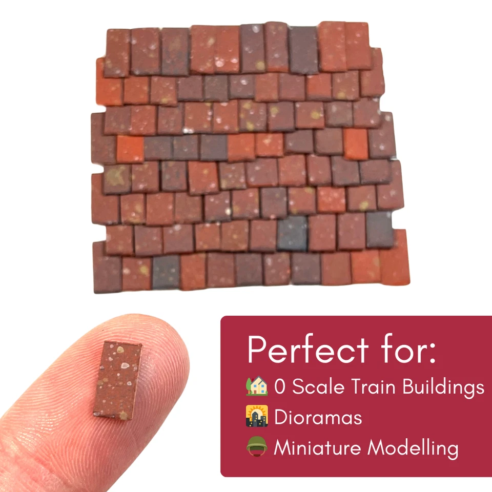 Escala 1:48 0 - Modelo de tren de terracota desgastado diorama techo + azulejos pizarras Foto 3 de 4