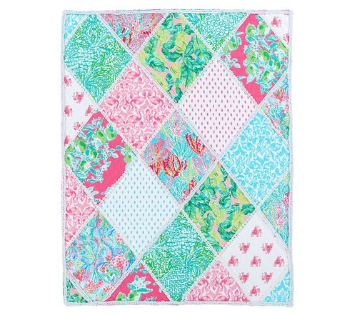 NEW Pottery Barn Kids Lilly Pulitzer Printed Party Patchwork Twin Quilt - Picture 2 of 3