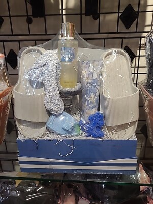 Victoria Secret Floating Neroli  Spray/Lotion /Slides Gift Basket for women blue