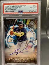 2023 Topps Transcendent Ronald Acuna Jr. Auto 1/15 PSA 8 