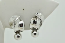 VINTAGE SIGNED FORSTNER STERLING SILVER EARRINGS~SCREW ON NON PIERCED