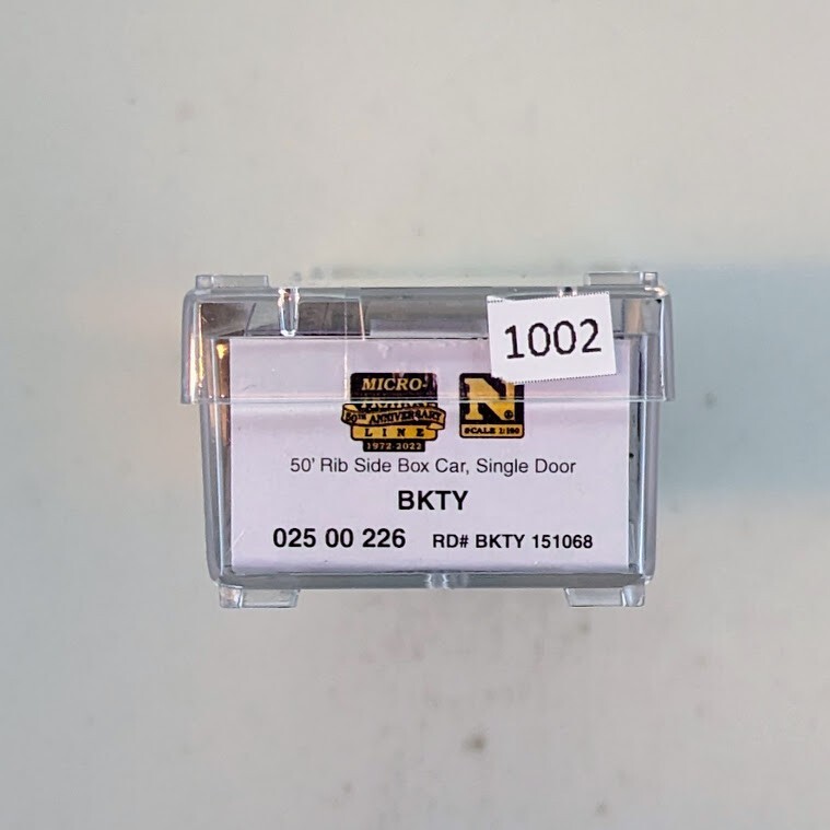 Micro-Trains 02500226 N Scale 50' Rib Side Box Car Single Door - BKTY ...