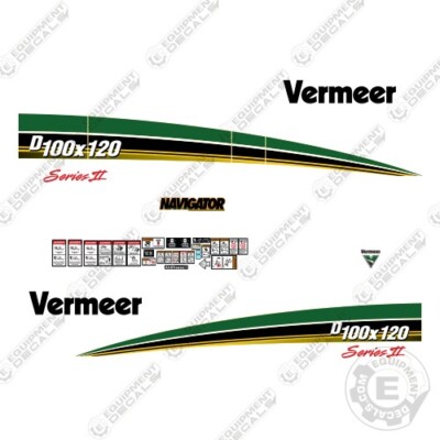 Fits Vermeer D100x120 Series 2 Directional Drill Sticker Decal Kit