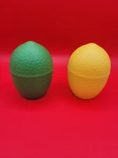 Hutzler Lemon and Lime Keeper Saver Container Set Tops Lock in Place