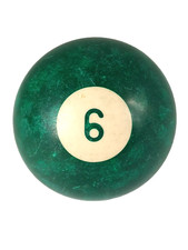 Vintage 6 POOL BALL - Solids Green - Favorite Lucky  Make Into Shift Knob