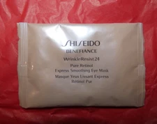 NEW SHISEiDO Benefiance WrinkleResist 24 Pure Retinol Smoothing Eye Mask NIP