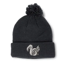 Pom Pom Beanies for Women Squirrel A Embroidery Winter Hats for Men Skull Cap
