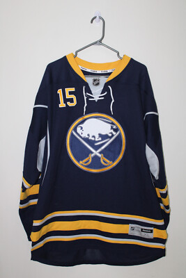 REEBOK NHL Buffalo Sabres Jack Eichel #15 Hockey Jersey Men XL Extra Large Sewn