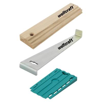 wolfcraft Geling Set Laminat & Designboden verlegen Zugeisen Schlagholz Keile