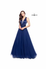 Authentic Lucci Lu 981054-Color: Navy-Size 6- Prom Dress