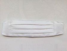 BABY INFANT TODDLER BOYS TUXEDO SUIT WHITE CUMMERBUND SIZE 2 to 7