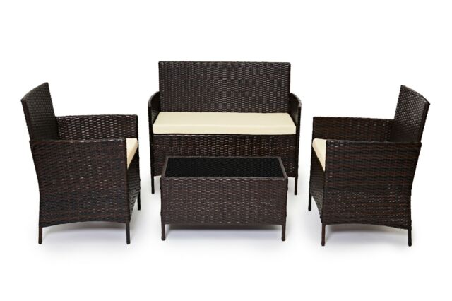 Evre Home And Living Rattan Garden Furniture Set Patio Conservatory Indoor 4 For Sale Online Ebay