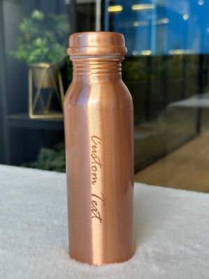 Personalisierte reine Kupfer Wasserflasche für Ayurveda gesundheitliche Vorteile auslaufsicher