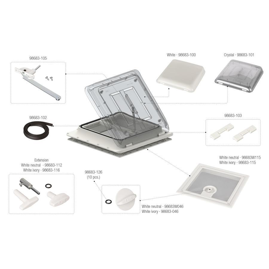 Kit Hinge Rooflight Fiamma Vent Motorhome