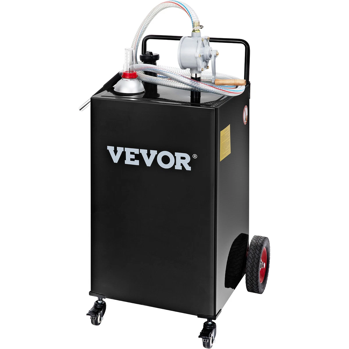 VEVOR 35 Gallon Fuel Gas Caddy Diesel Oil Transfer Tank, 4 Wheels Portable,  Pump 810087876388 | eBay