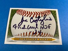 JOE CASTIGLIONE BASEBALL SIGNATURE CARD AUTO SIGNED BOSTON RED SOX FRICK HOF '24