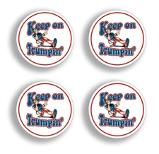 4 Pack Mini Keep Trumpin Sticker Decal Donald Trump Hard Hat Pack President USA