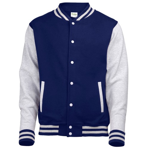 AWDis Unisex Men's Casual Varsity Baseball Jacket College Letterman American TOP - Picture 16 of 22