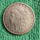 1884 US morgan silver dollar coin