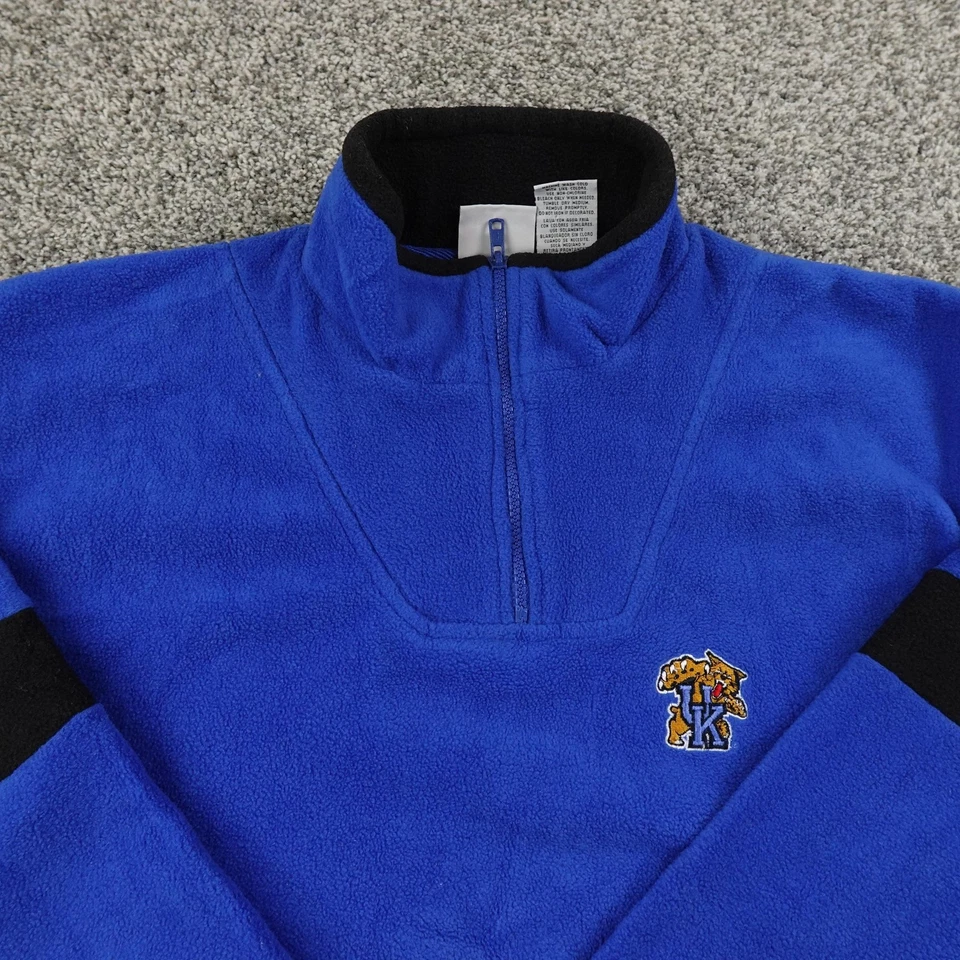 VTG Kentucky Wildcats Sweater Mens L Blue Pullover Fleece NCAA Basketball UK 90s - Image 3 of 4