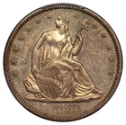 1867 50C Liberty Seated Half Dollar PCGS AU58