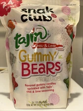 Snak Club Tajin Gummy Bears Chili & Lime Seasoned Gummy Candy Snack - 24oz