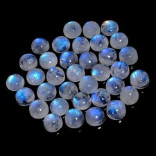 Natural Rainbow Moonstone Round Cabochon Gemstone Lot 20 Ct 10X10X4mm AL-9
