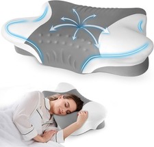 Cervical Pillow for Neck Pain Relief, A Cozy Night s Sleep Ortho Memory Foam ...