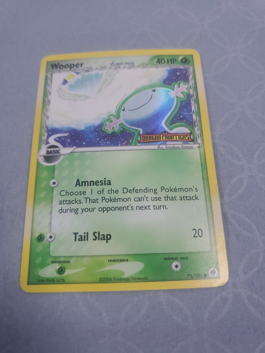 Wooper Delta Species 71/101 EX DRAGON FRONTIERS Stamped Reverse Holo LP