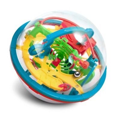 Maze Ball, 3D Interactive Maze Sphere Game (16cm, 6.3  ) with 118 Obstacles L...