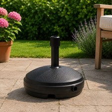 Plastic Parasol Umbrella Base Stand Push Up Parasol Base Sand Water Weighted 7L