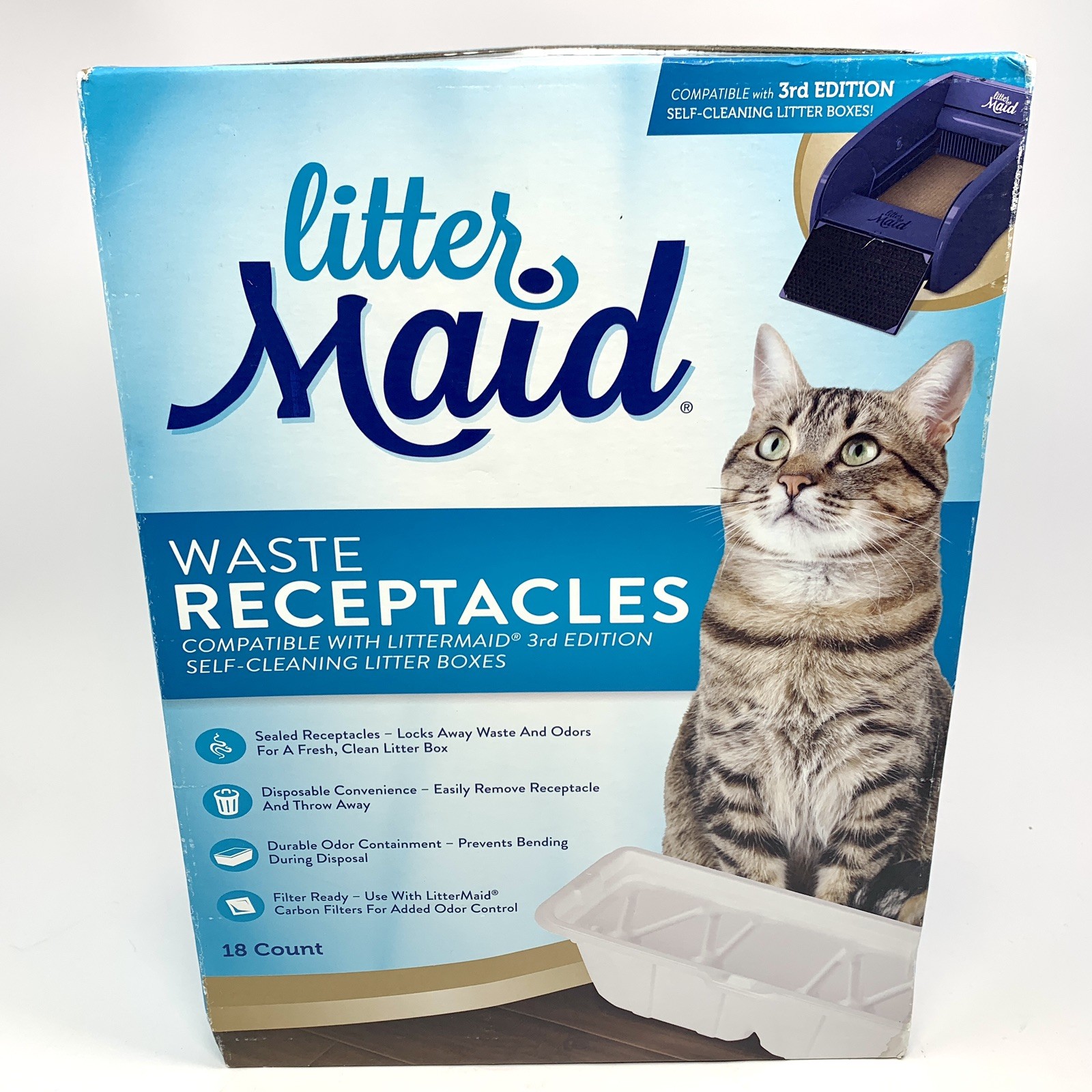 LitterMaid Waste Receptacles 3rd Edition Sealable 18 Count Kitty Cat Litter