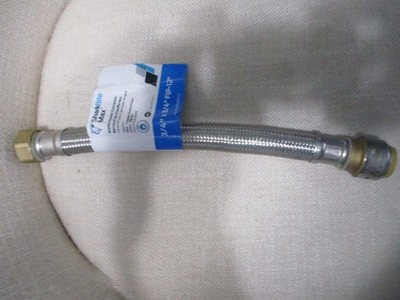 SharkBite Max 3/4'' Push-to-Connect x 3/4'' FIP 12'' Water Heater Connector New